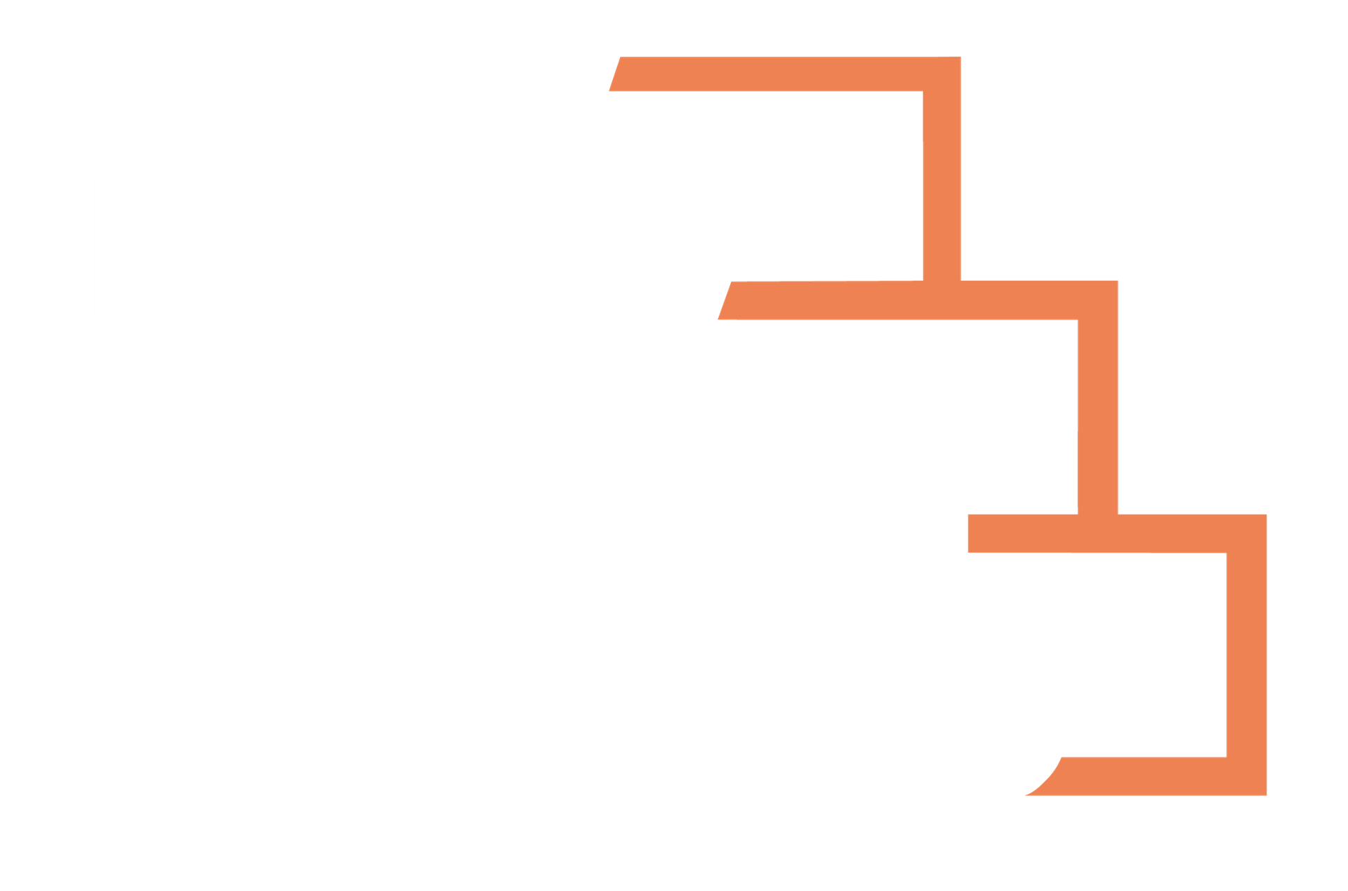 White text reading NEW HOME DECKS over a light gray background, with three orange outlined rectangles arranged in a stepped pattern on the right—perfect for showcasing New Home Decks in San Antonio Texas.